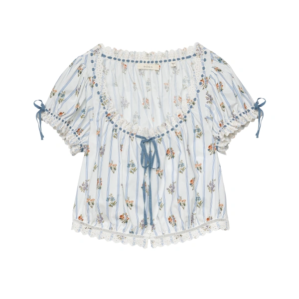 Nera Top in Fleurs de Bordeaux