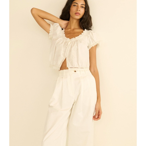 Doen Nera Top in Salt | Blouses | Coveti, view 3