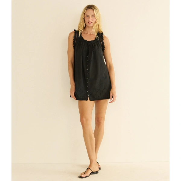 Doen Nessie Dress in Black | Midi Dresses | Coveti, view 3