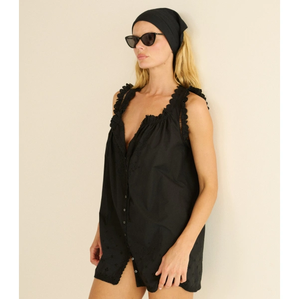 Doen Nessie Dress in Black | Midi Dresses | Coveti, view 4
