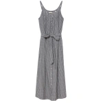 Doen Nevita Dress in Noir la Maddalena Gingham | Maxi Dresses | Coveti
