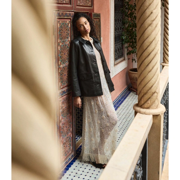 Doen Nico Leather Jacket in Black | Leather Jackets | Coveti, view 3