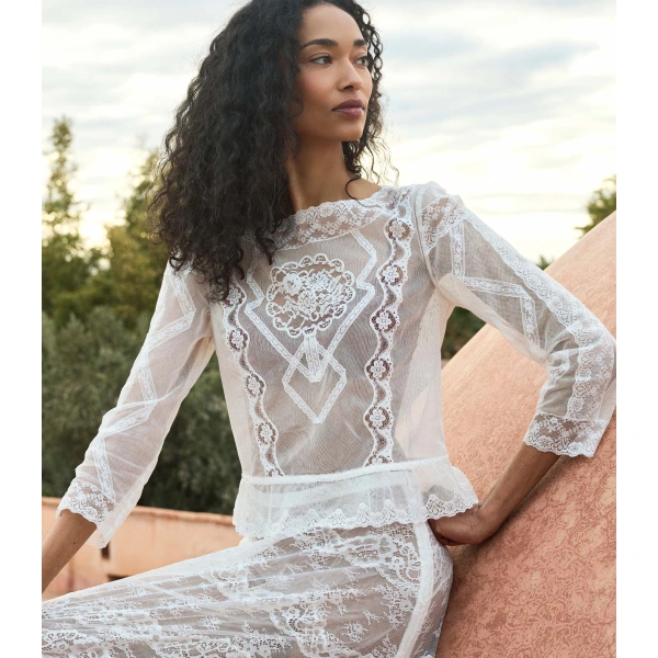Doen Noella Top in Salt | Blouses | Coveti, view 2