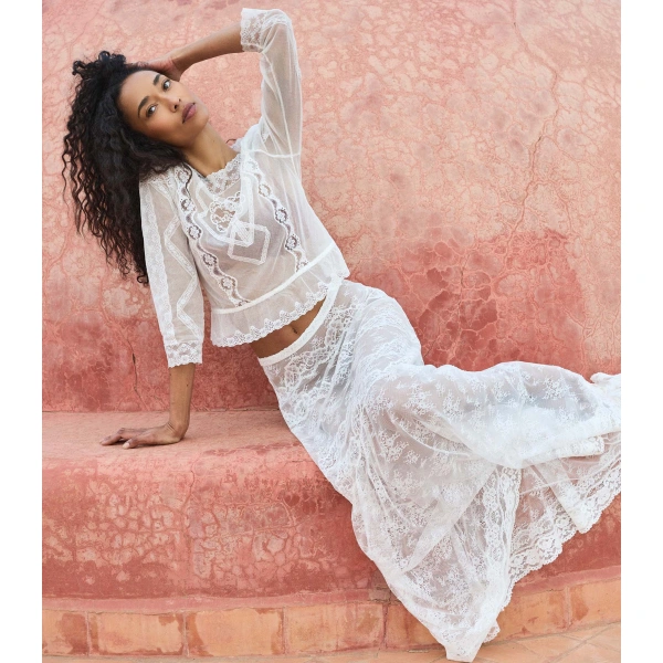 Doen Noella Top in Salt | Blouses | Coveti, view 3