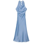 Doen Noemie Dress in Periwinkle Cadiz Foulard | Midi Dresses | Coveti
