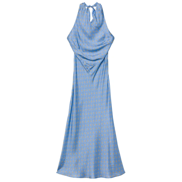 Noemie Dress in Periwinkle Cadiz Foulard