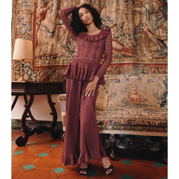 Doen Norène Dress in Vieux Rose | Midi Dresses | Coveti, view 3