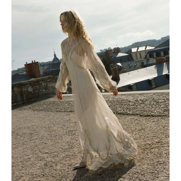 Doen Oliana Anniversary Dress in Jardin d'Amboise | Midi Dresses | Coveti, view 4