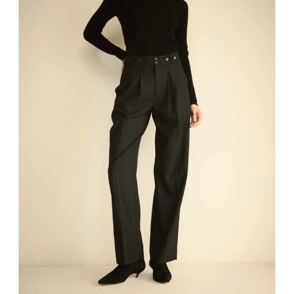 Doen Olivia Pant in Black | Pants | Coveti, view 4