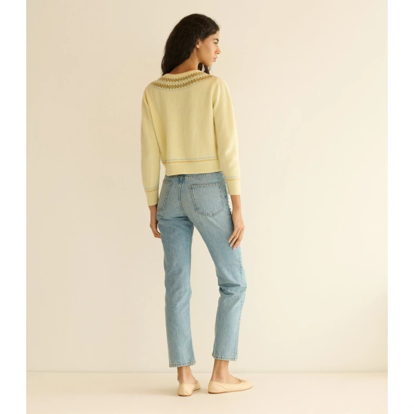 Doen Olympe Cardigan in Gateau Annecy Fair Isle | Cardigans | Coveti, view 5
