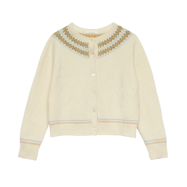 Olympe Cardigan in Gateau Annecy Fair Isle
