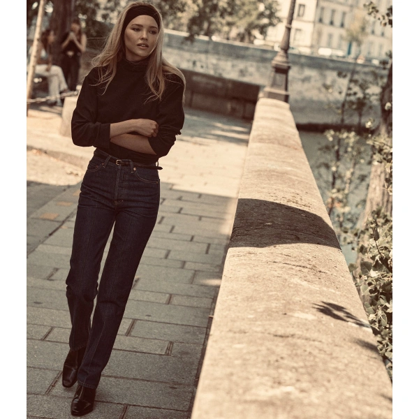 Doen Ondine Jean in Cavalaire Dark Wash | Jeans | Coveti, view 6