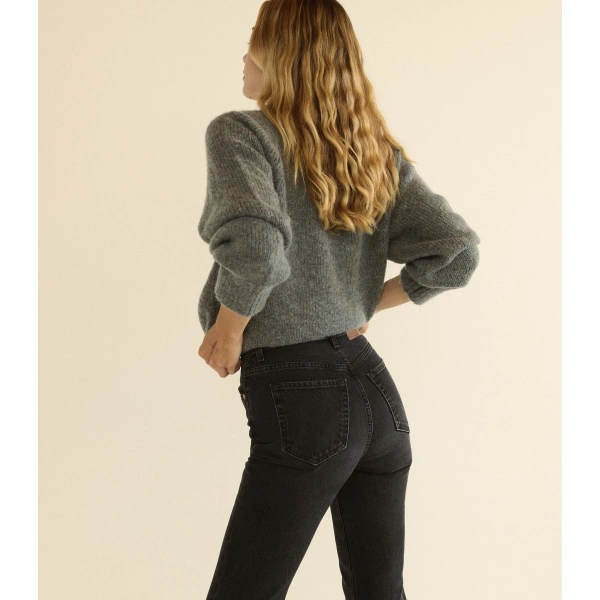 Doen Ondine Jean in Coal Black Wash | Jeans | Coveti, view 2
