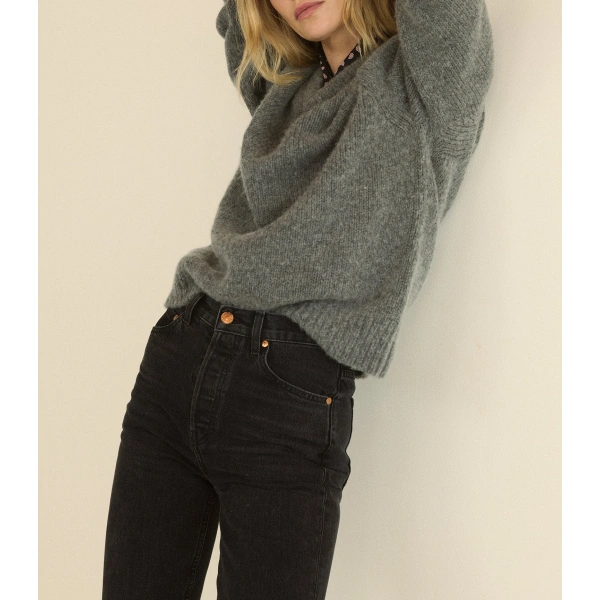 Doen Ondine Jean in Coal Black Wash | Jeans | Coveti, view 4