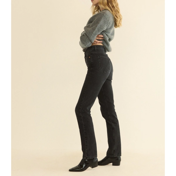 Doen Ondine Jean in Coal Black Wash | Jeans | Coveti, view 5