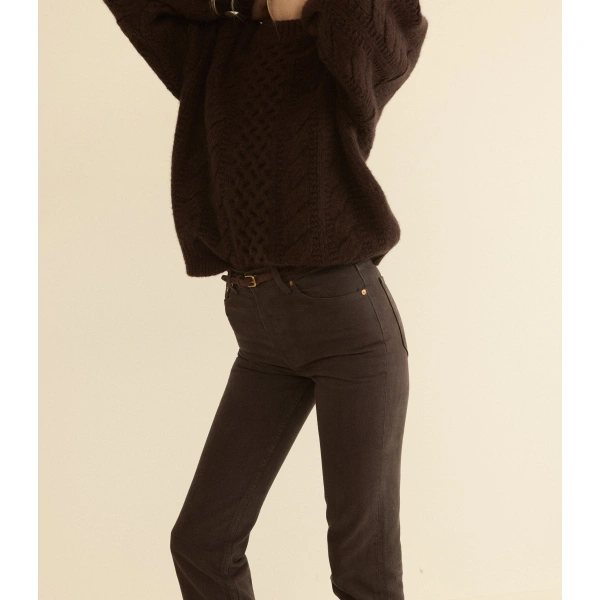 Doen Ondine Jean in Equestrian Brown Wash | Jeans | Coveti, view 2