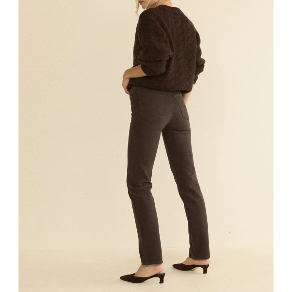 Doen Ondine Jean in Equestrian Brown Wash | Jeans | Coveti, view 4