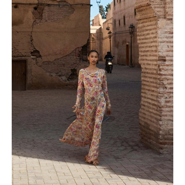 Doen Ophelia Dress in Jardin de Camelias | Maxi Dresses | Coveti, view 5