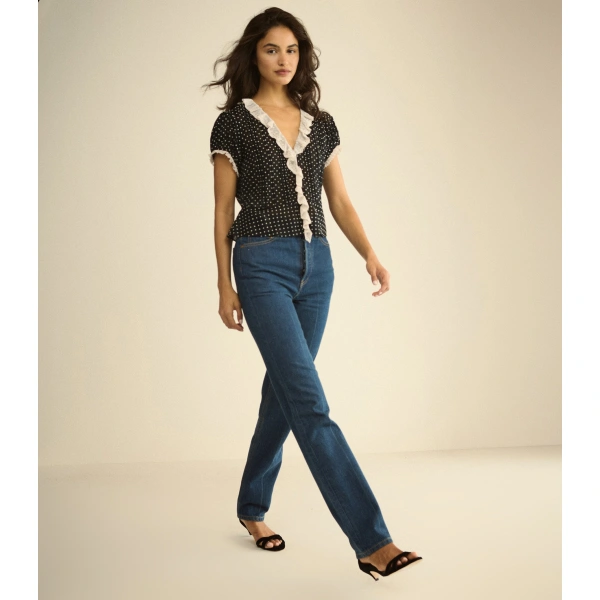 Doen Orella Top in Noir Dot | Blouses | Coveti, view 4