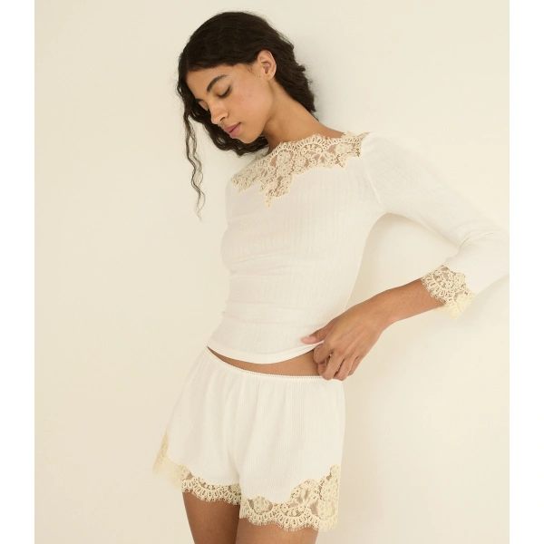 Doen Orna Short in Salt | Pyjamas | Coveti, view 6