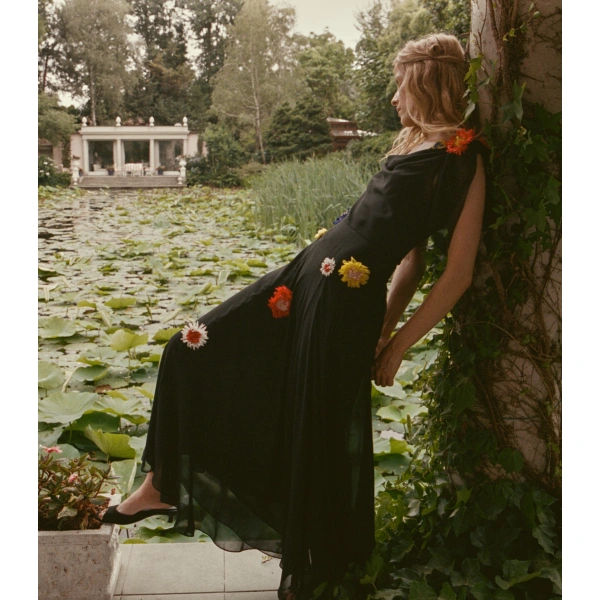Doen Orphina Dress in Black | Midi Dresses | Coveti, view 2