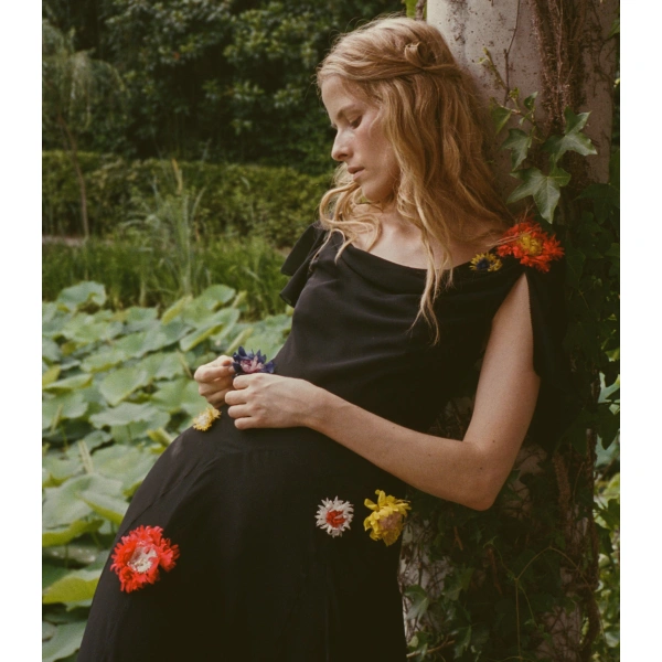 Doen Orphina Dress in Black | Midi Dresses | Coveti, view 3