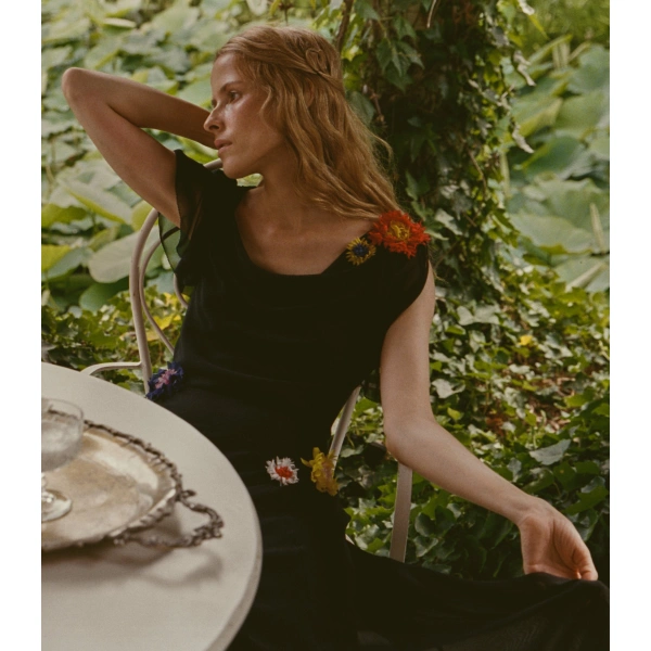 Doen Orphina Dress in Black | Midi Dresses | Coveti, view 6