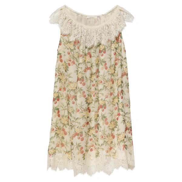 Paloma Dress in Cerise et Fleur