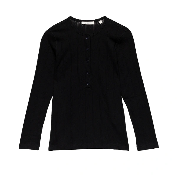 Paola Tee in Black Quelle Jolie Pointelle