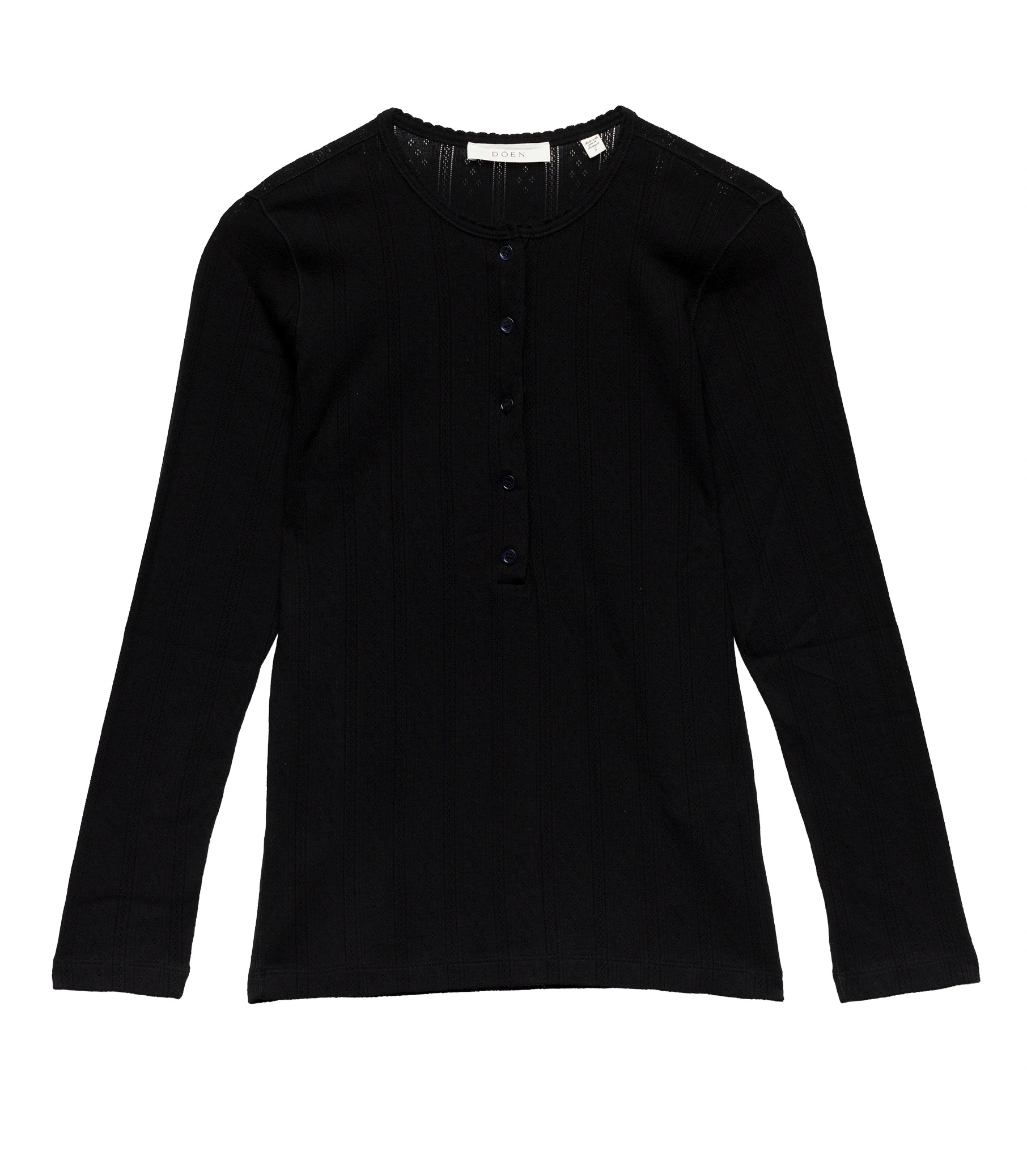 Doen Paola Tee in Black Quelle Jolie Pointelle Doen Paola Tee in Black Quelle Jolie Pointelle | T-Shirts | Coveti