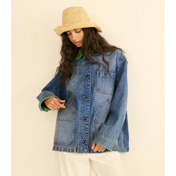 Doen Pascual Jacket in Calgary Wash | Denim Jackets | Coveti, view 4