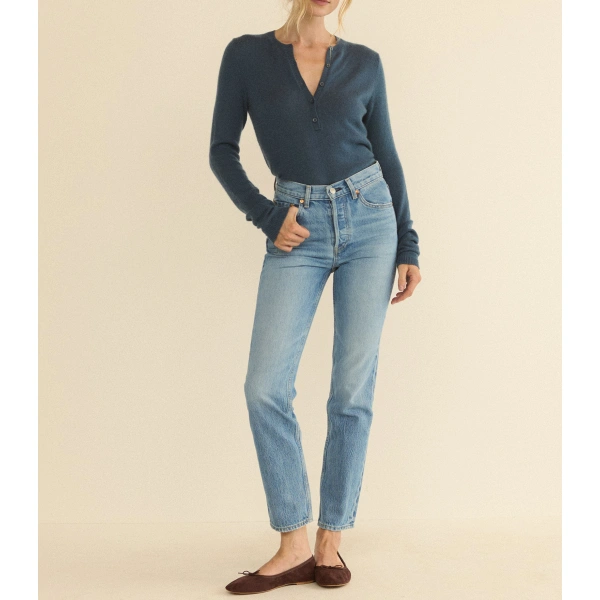 Doen Paulene Jean in Cap Ferrat Light Wash | Jeans | Coveti, view 5