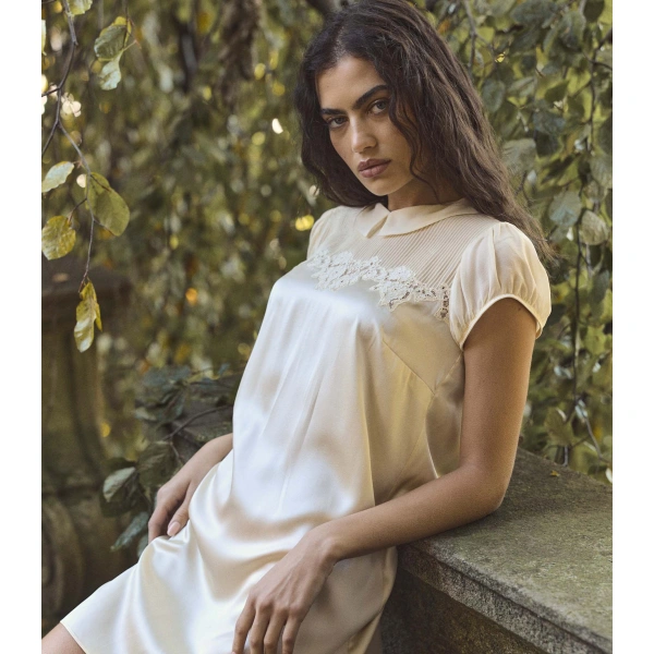 Doen Perle Dress in Vanilla | Mini Dresses | Coveti, view 3