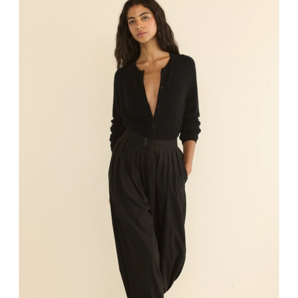 Doen Peroline Cashmere Cardigan in Black | Cardigans | Coveti, view 3