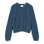 Doen Peroline Cashmere Cardigan in Blue Stone | Cardigans | Coveti