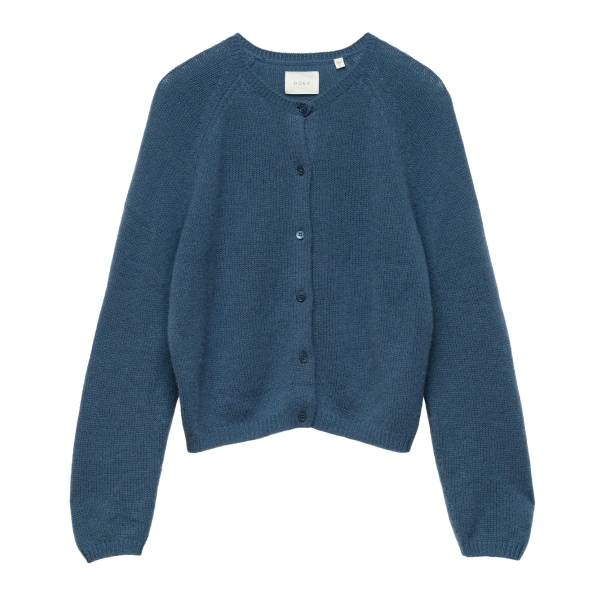 Doen Peroline Cashmere Cardigan in Blue Stone | Cardigans | Coveti