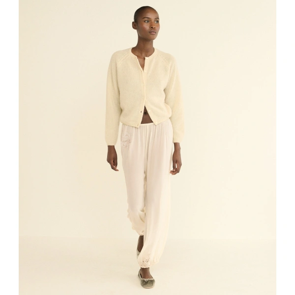Doen Peroline Cashmere Cardigan in Dogwood | Cardigans | Coveti, view 4