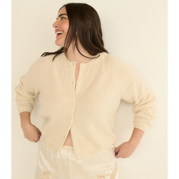 Doen Peroline Cashmere Cardigan in Dogwood | Cardigans | Coveti, view 5