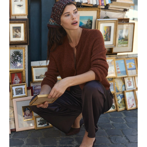 Doen Peroline Cashmere Cardigan in Ember | Cardigans | Coveti, view 5