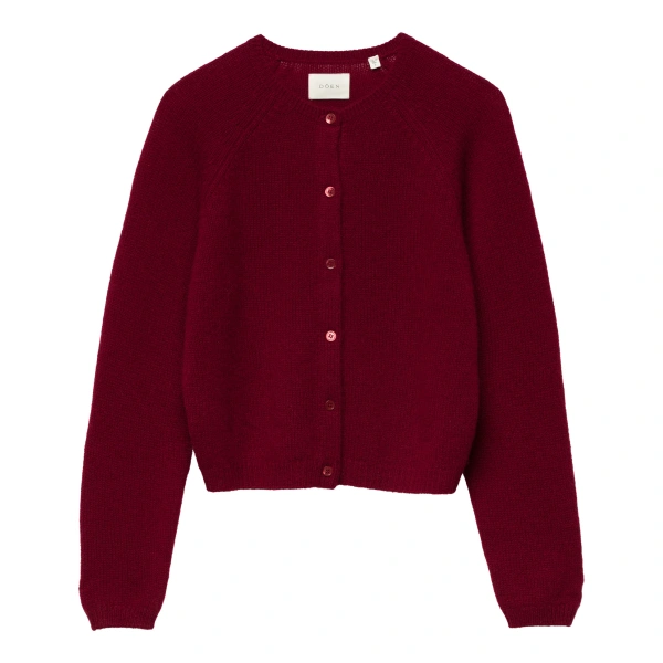 Doen Peroline Cashmere Cardigan in Loire Rouge | Cardigans | Coveti