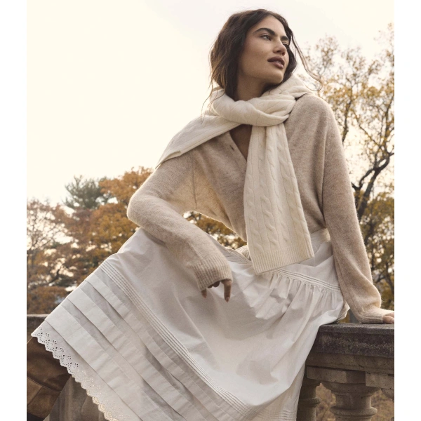 Doen Petra Cardigan in Hazelnut Creme | Cardigans | Coveti, view 6