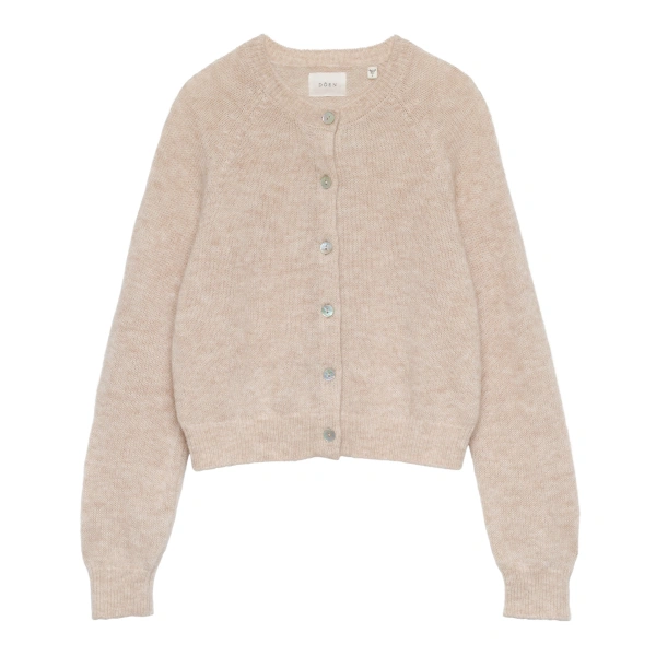 Doen Petra Cardigan in Hazelnut Creme | Cardigans | Coveti