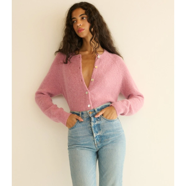 Doen Petra Cardigan in Rosebud | Cardigans | Coveti, view 2