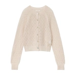 Doen Petra Pointelle Cardigan in Heather Dogwood | Cardigans | Coveti