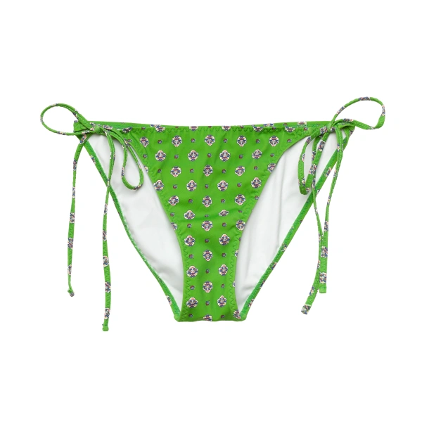 Positano Bikini Bottom in Vert Cadiz Foulard