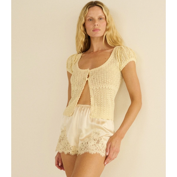 Doen Priscilla Cardigan in Vanilla | Cardigans | Coveti, view 2
