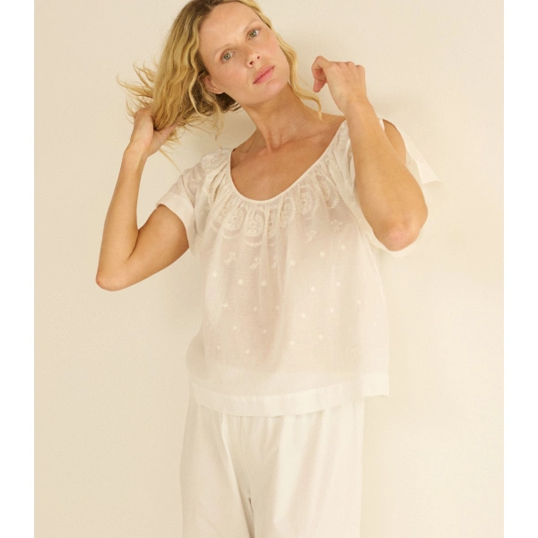 Doen Provence Top in Salt | Blouses | Coveti, view 4