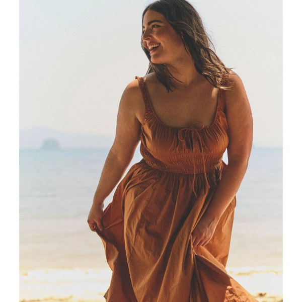Doen Quilla Dress in Coconut | Midi Dresses | Coveti, view 2