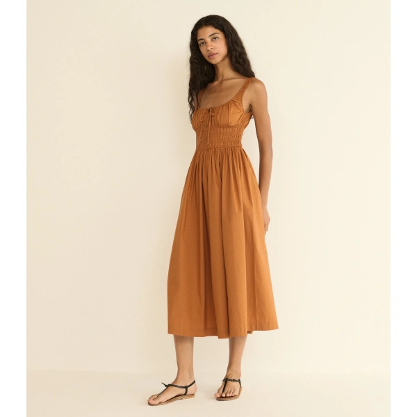 Doen Quilla Dress in Coconut | Midi Dresses | Coveti, view 4