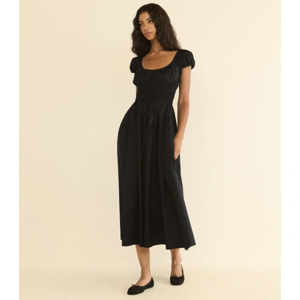 Doen Quinelle Dress in Black | Midi Dresses | Coveti, view 4